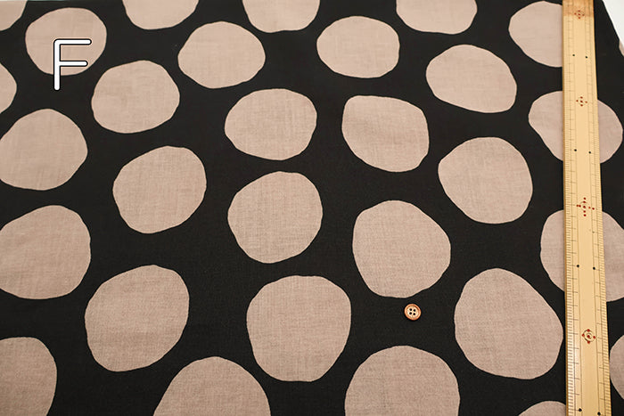 Angel Soft Finish Linen Print Fabric - Dot - nomura tailor