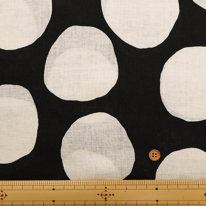 Angel Soft Finish Linen Print Fabric - Dot - nomura tailor