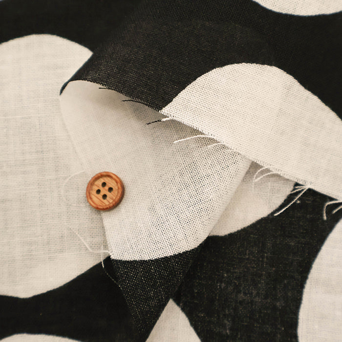 Angel Soft Finish Linen Print Fabric - Dot - nomura tailor