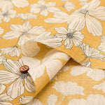 Angel Soft Finish Linen Print Fabric - Flower - nomura tailor