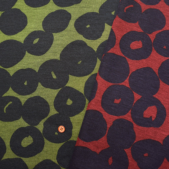 Tencel Reversible Print Fabric - Donut - nomura tailor