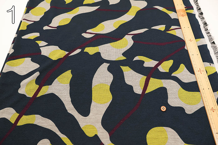 Tencel Reversible Knit Print Fabric - Motif - nomura tailor