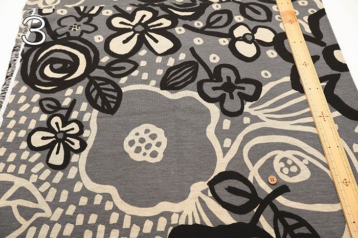 Tencel Reversible Knit Print Fabric - Big Flower - nomura tailor