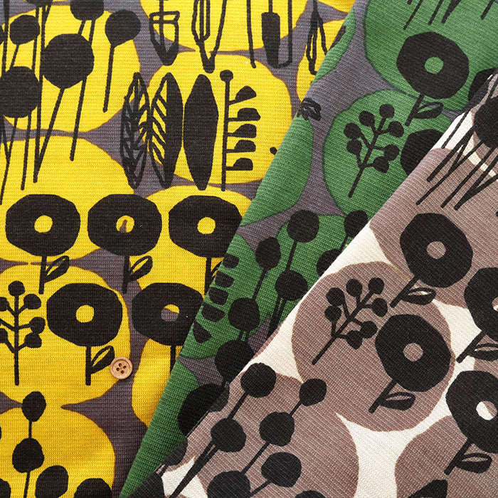 Acrylic Wool Jersey Print Fabric - Nordic - nomura tailor