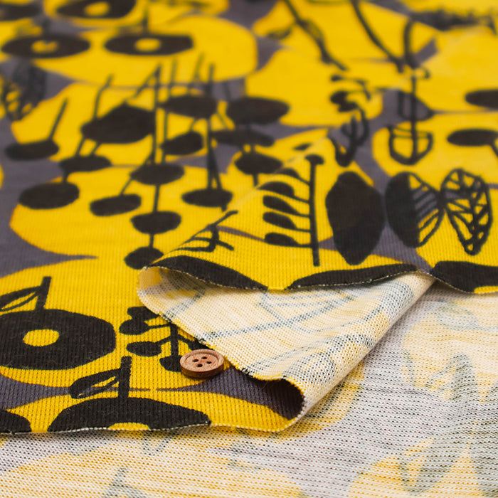 Acrylic Wool Jersey Print Fabric - Nordic - nomura tailor