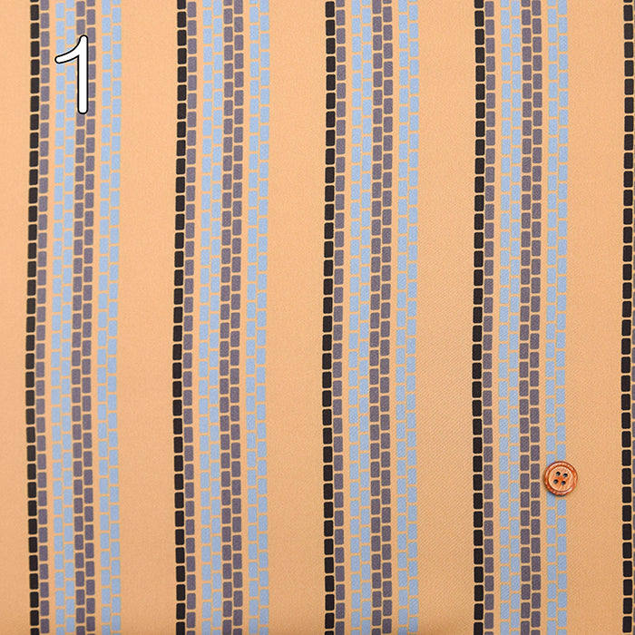 Polyester High-de Chine Satin Print Fabric - Stripe - nomura tailor