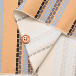 Polyester High-de Chine Satin Print Fabric - Stripe - nomura tailor