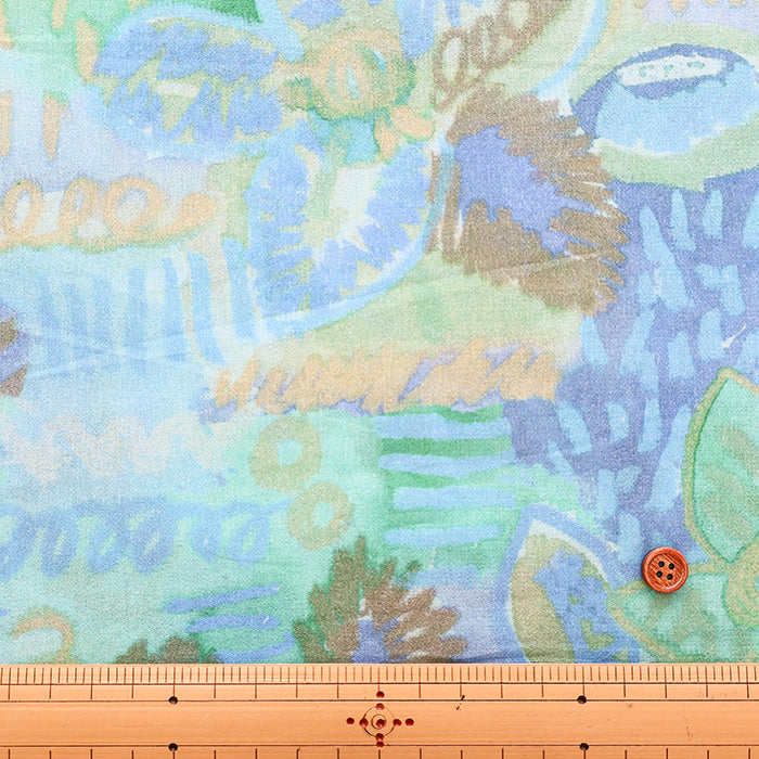Cotton Chiffon Georgette Print Fabric - Art Flower - nomura tailor