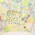Cotton Chiffon Georgette Print Fabric - Art Flower - nomura tailor