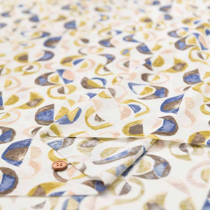 Cotton Strong-Twist Gas-Burned Jersey Print Fabric - Crescent - nomura tailor
