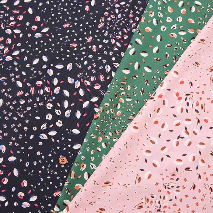 Polyester Crepe de Chine Print Fabric – Flower - nomura tailor