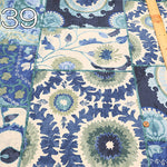 Polyester Crepe de Chine Transfer Print Fabric - Tile Flower - nomura tailor
