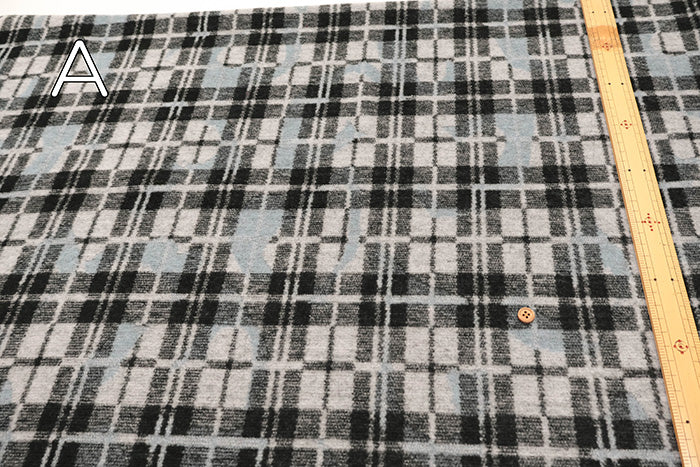Yarn-Dyed Pile Jacquard Fabric -  Check - nomura tailor