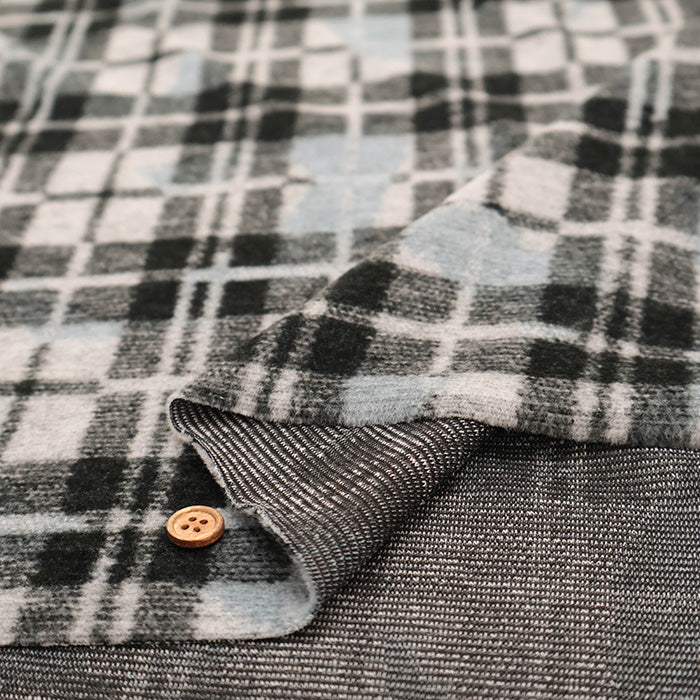 Yarn-Dyed Pile Jacquard Fabric -  Check - nomura tailor