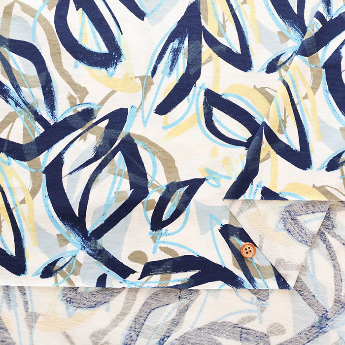 Cotton 30SZ Jersey Print Fabric - Botanical - nomura tailor