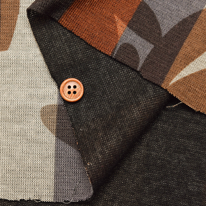 Lyocell Reversible Knit Print Fabric – Stripe Flower - nomura tailor
