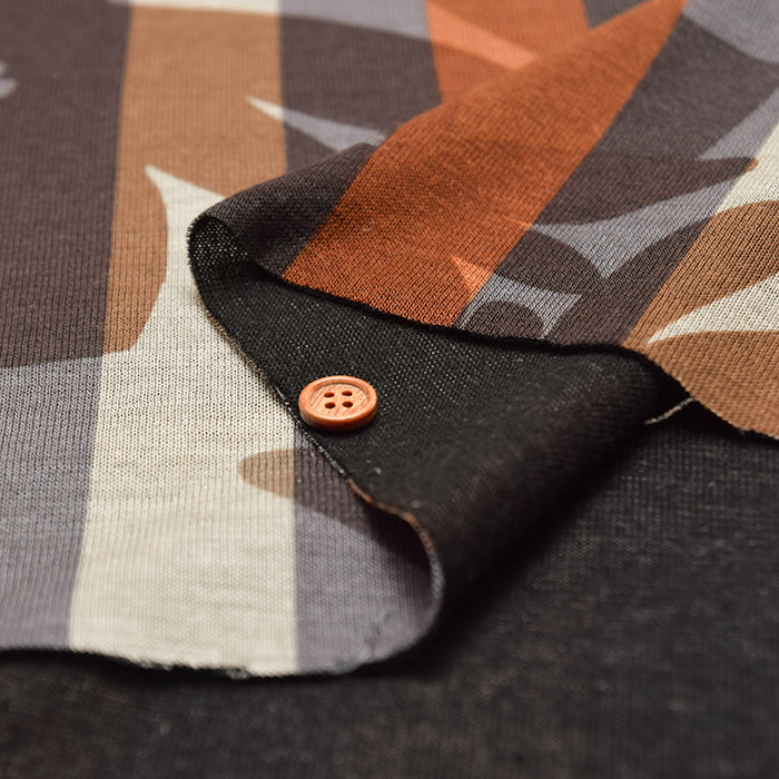 Lyocell Reversible Knit Print Fabric – Stripe Flower - nomura tailor