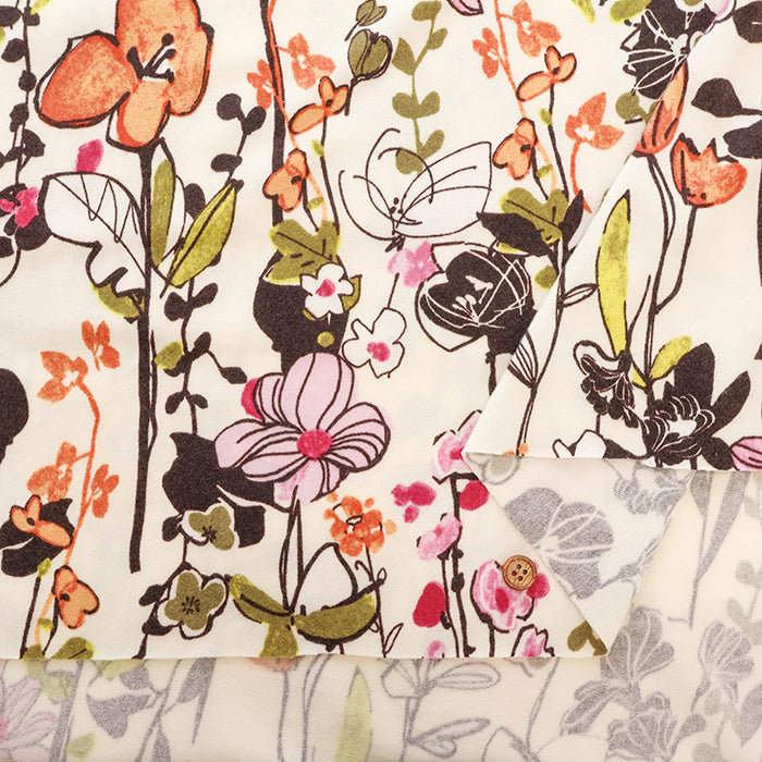 Polyester Prime Impact Fabric - Botanical Flower - nomura tailor