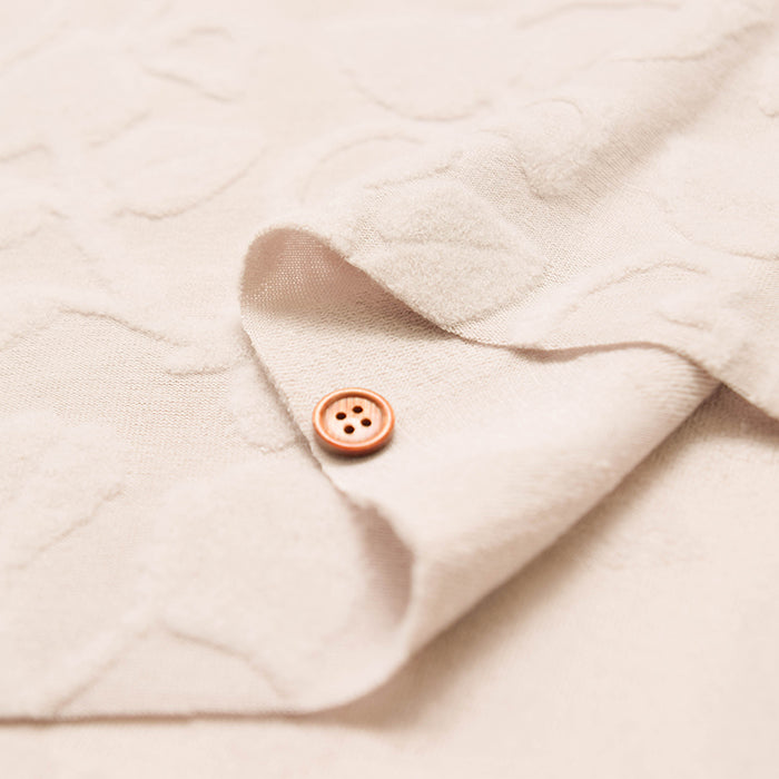 Made in Korea Polyester Pile Jacquard Knit Fabric – Poire - nomura tailor