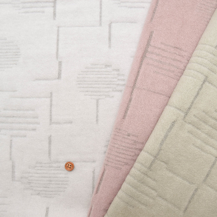 Made in Korea Fleece Pile Jacquard Fabric – Lines - nomura tailor
