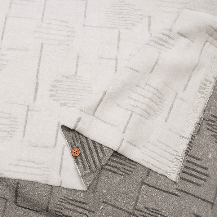 Made in Korea Fleece Pile Jacquard Fabric – Lines - nomura tailor
