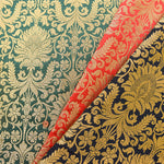 Made in India Lamé Jacquard Fabric - Botanical - nomura tailor