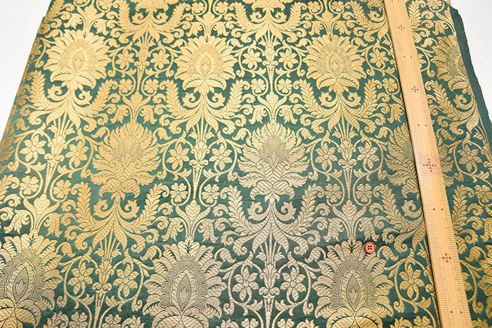 Made in India Lamé Jacquard Fabric - Botanical - nomura tailor