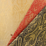 Made in India Lamé Jacquard Fabric - Paisley - nomura tailor