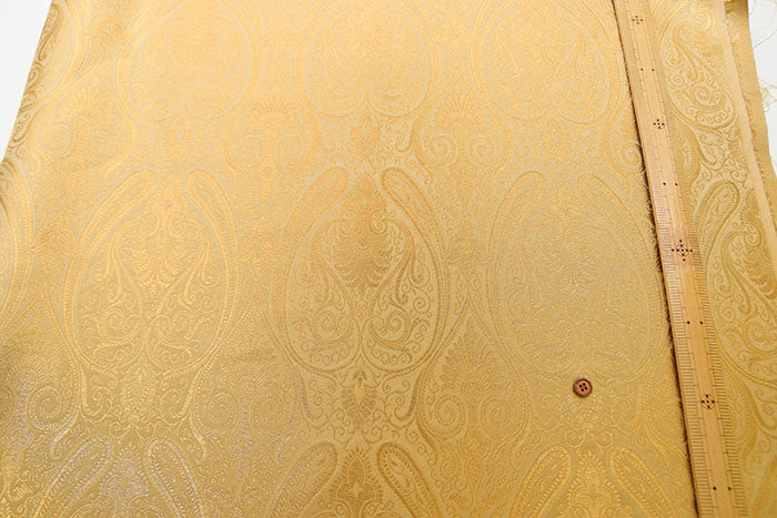 Made in India Lamé Jacquard Fabric - Paisley - nomura tailor