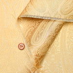 Made in India Lamé Jacquard Fabric - Paisley - nomura tailor