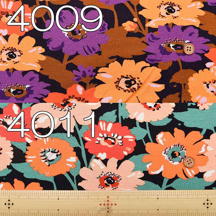 Turkish-made Viscose Knit Print Fabric - Flower - nomura tailor