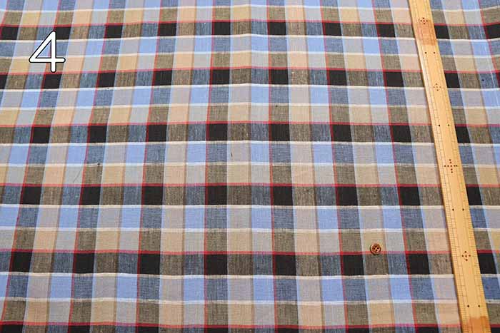 Yarn-dyed linen check fabric - nomura tailor
