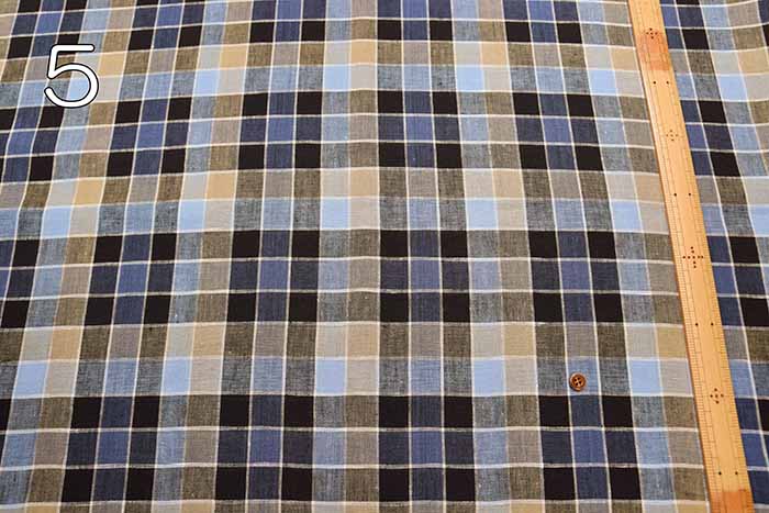 Yarn-dyed linen check fabric - nomura tailor