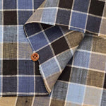 Yarn-dyed linen check fabric - nomura tailor