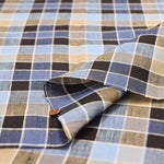 Yarn-dyed linen check fabric - nomura tailor