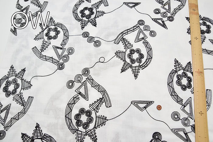 Vietnamese Slub Cotton Embroidered Fabric - nomura tailor