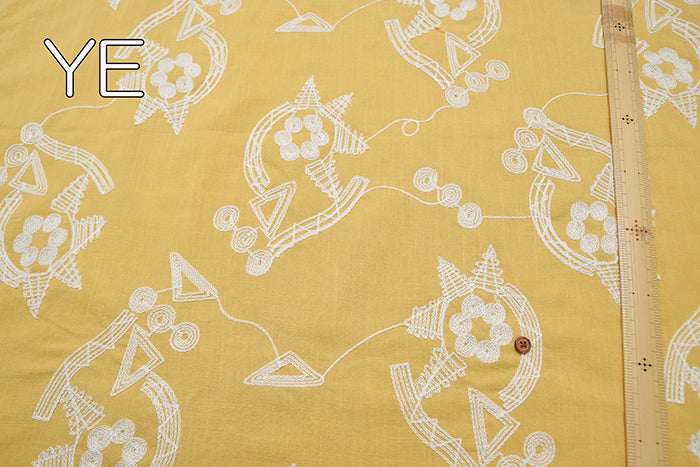 Vietnamese Slub Cotton Embroidered Fabric - nomura tailor