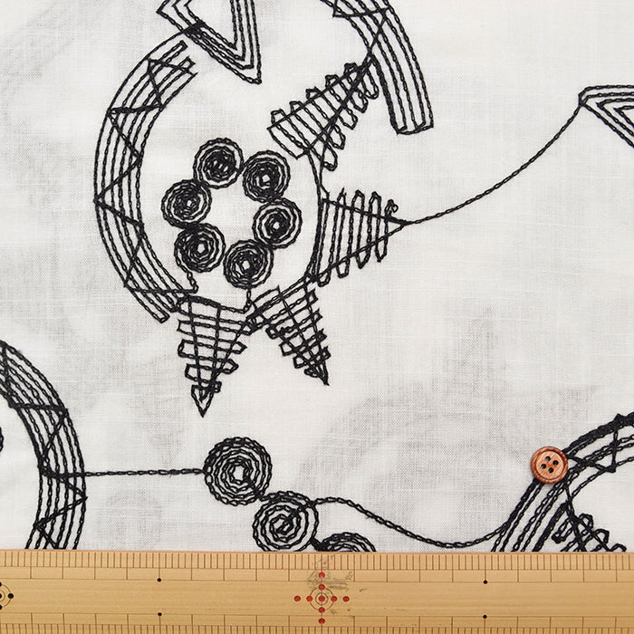Vietnamese Slub Cotton Embroidered Fabric - nomura tailor