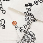 Vietnamese Slub Cotton Embroidered Fabric - nomura tailor