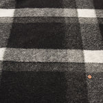 Italy-Made One-Sided Fringed Check Fabric - nomura tailor