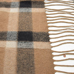 Italy-Made One-Sided Fringed Check Fabric - nomura tailor