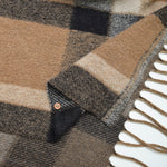 Italy-Made One-Sided Fringed Check Fabric - nomura tailor
