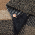 Italy-Made One-Sided Fringed Check Fabric - nomura tailor