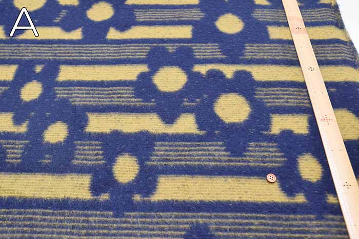 Made in Italy Brushed Pile Jacquard Fabric - Border Flower - nomura tailor