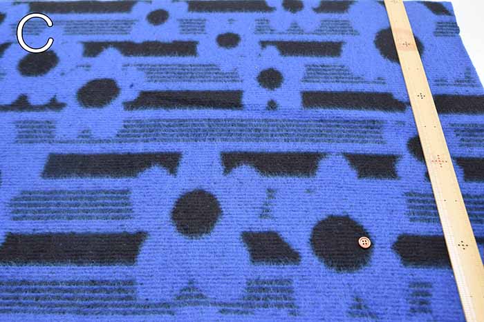 Made in Italy Brushed Pile Jacquard Fabric - Border Flower - nomura tailor