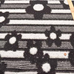 Made in Italy Brushed Pile Jacquard Fabric - Border Flower - nomura tailor