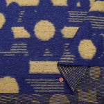 Made in Italy Brushed Pile Jacquard Fabric - Border Flower - nomura tailor