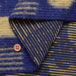 Made in Italy Brushed Pile Jacquard Fabric - Border Flower - nomura tailor
