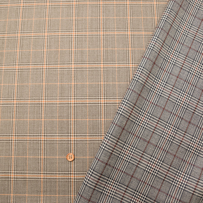 Wool Glen Check Pattern Fabric - nomura tailor