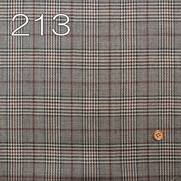 Wool Glen Check Pattern Fabric - nomura tailor